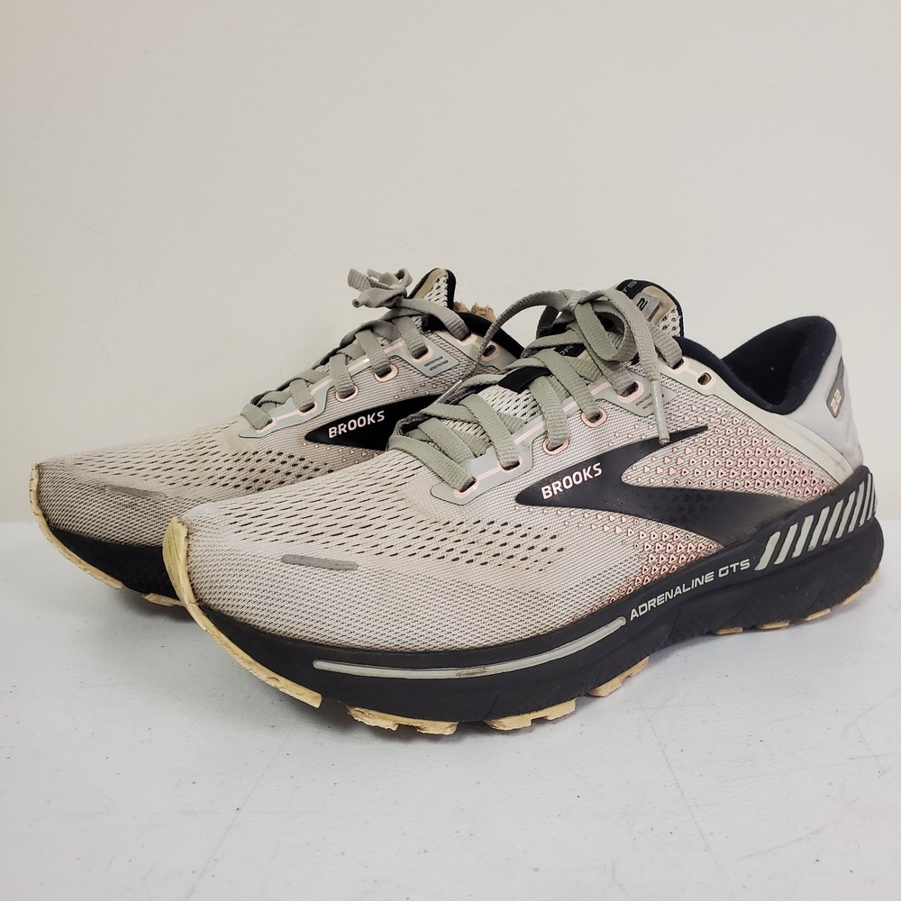 Brooks Womens‎ Adrenaline Gts 22 Athletic Sneakers Size 8.5 Gray Running Gym